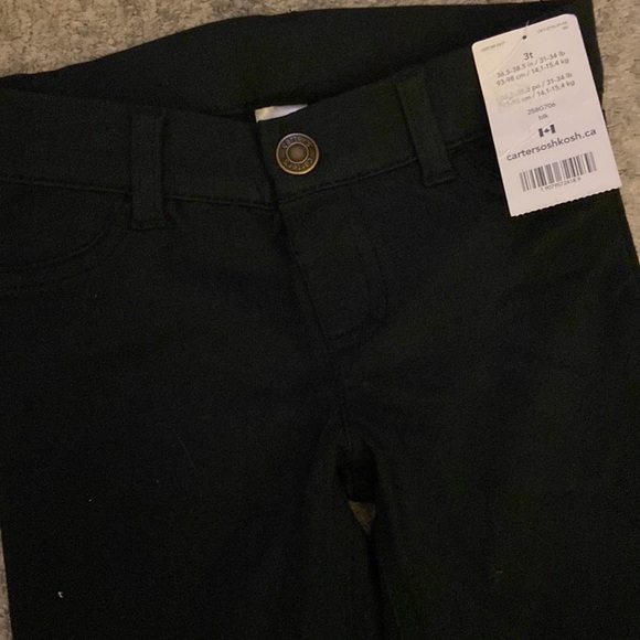 Carters Black Jeggings; Size 3T; New with tags. - Picture 2 of 3